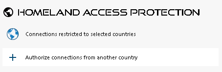 Quick Start Homeland Access Protection