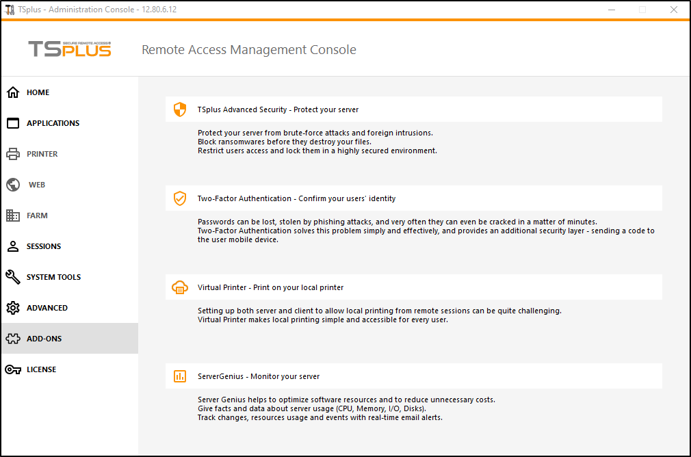 Admin Tool Web Screen