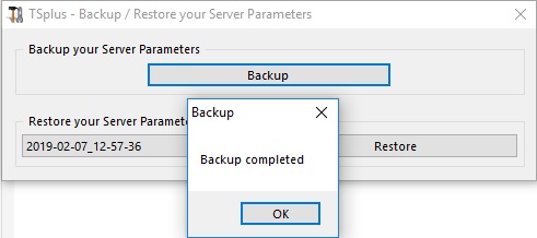 Backup Settings 2