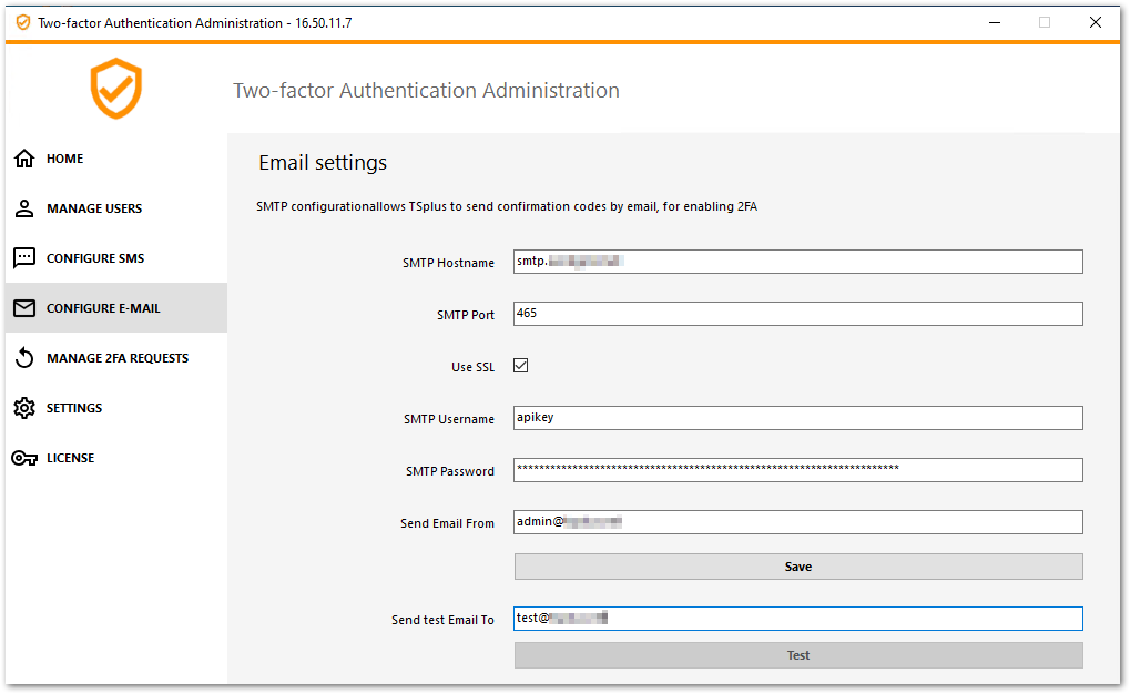 Configure EMAIL